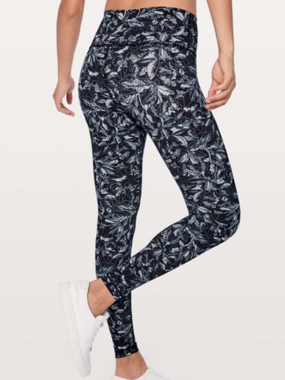 Lululemon Wunder Under Embellished Multi Legging High Rise Leaf Print Tight - Picture 4 of 11